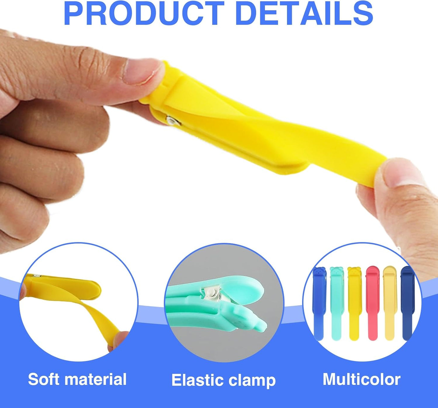 6 Pcs Automatic Bookmark, Stay in Place Silicone Book Mark Clips, Page Markers Cute Reading Accessories
