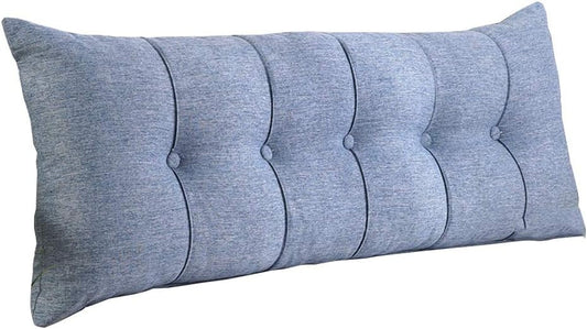 Headboard Cushion Backrest Lumbar Support Reading Pillow Suitable for All Bed Types Washable 5 Colors 7 Sizes (Color : Red Size : 180CM) (Blue 60CM)