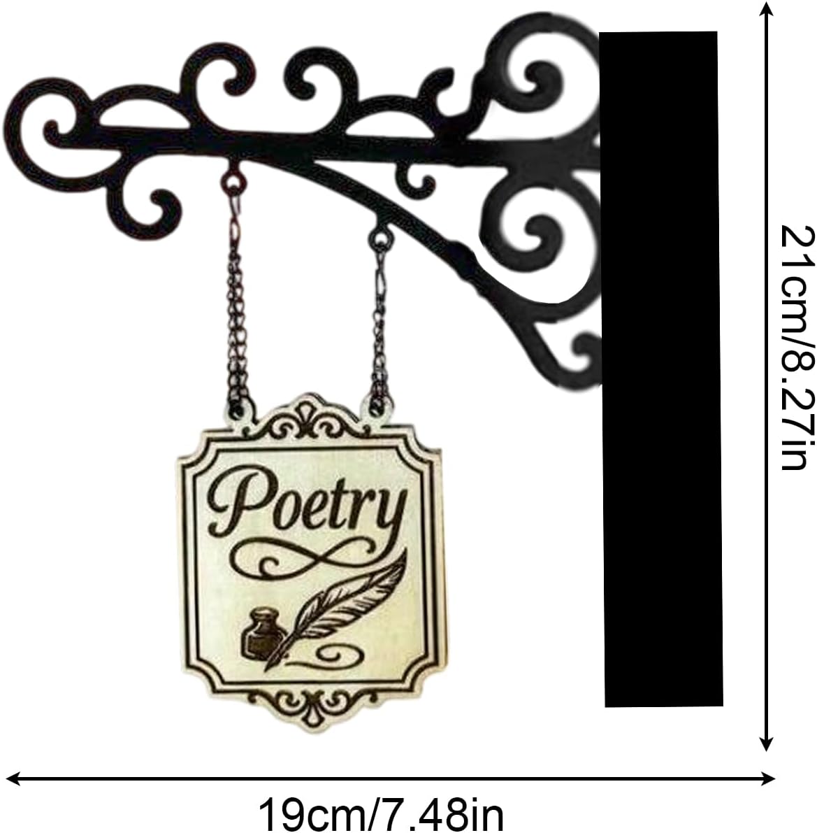 Book Decor for Shelf – Book Lover Hangable Sign | Reader Wall Art Accessory | Decorative Hanging for Bookworms, Librarians, Home Shelves, Classrooms & Reading Nooks