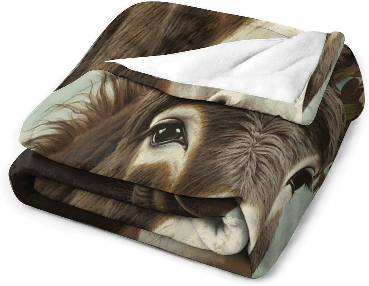 Donkey Animals Throw Blanket for Couch Super Soft Warm Lightweight Throw Blankets Cozy Flannel Bed Blanket Cute Decorative Blankets for All Seasons Home Decor Gift 60"*80"（150 * 200cm）