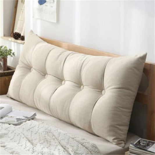 Solid Color Positioning Support Pillow for Reading in Bed,Bolster Lumbar Pillow,Wedge Headboard Pillow with Removable Cover(Size:80x20x60cm(31.5x7.8x23.6),Color:C)