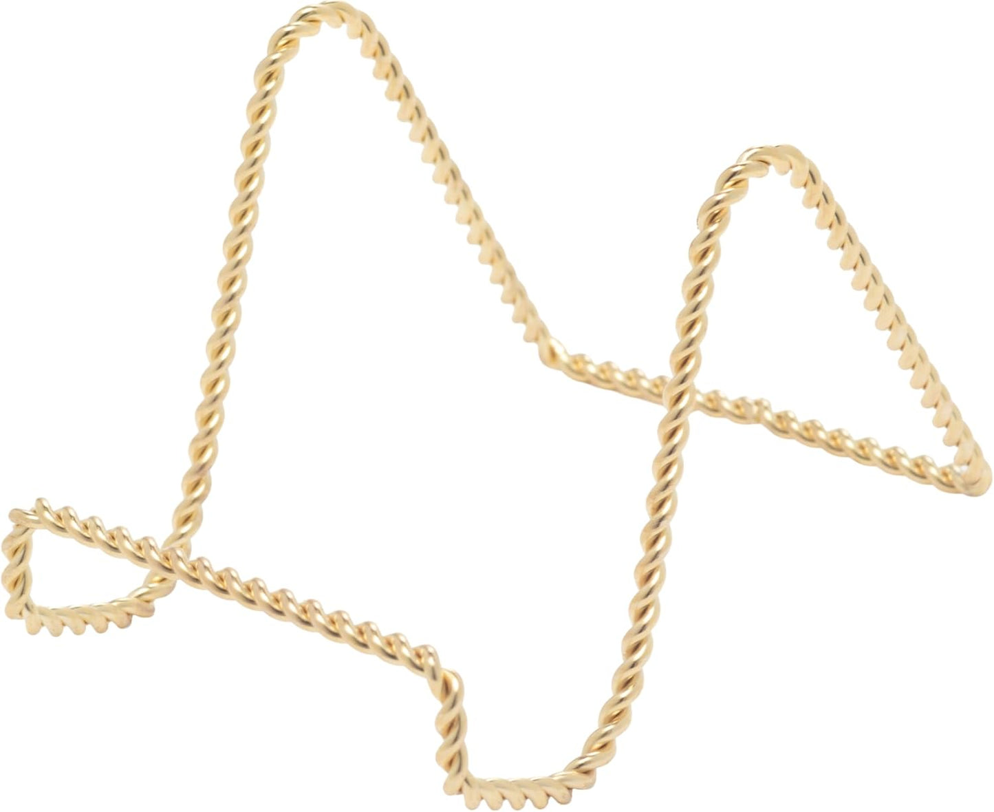 Creative Hobbies Brass Twisted Wire Easels - 3 Inch Gold Plate Stands for Display, Picture Frames, Decorative Plates, and Collectibles | 6 Pack