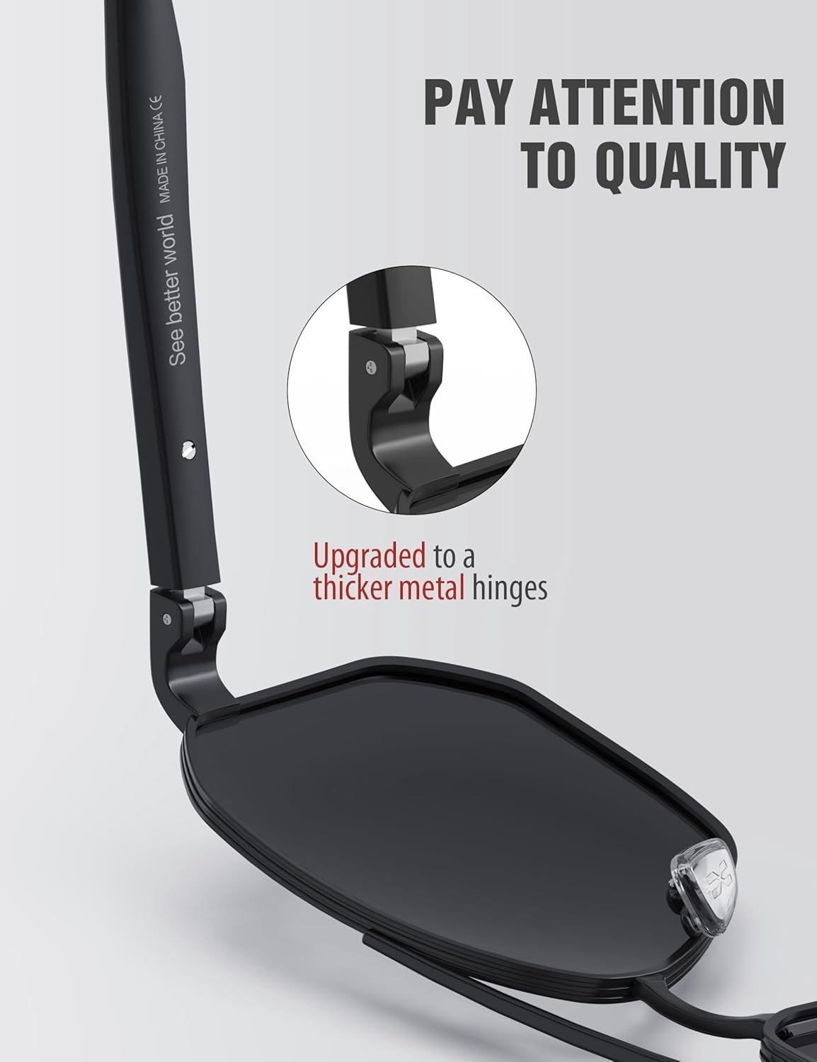 LUENX Aviator Sunglasses for Men Square Polarized Polygon Lens - UV 400 Protection with Accessories Driving Outdoor