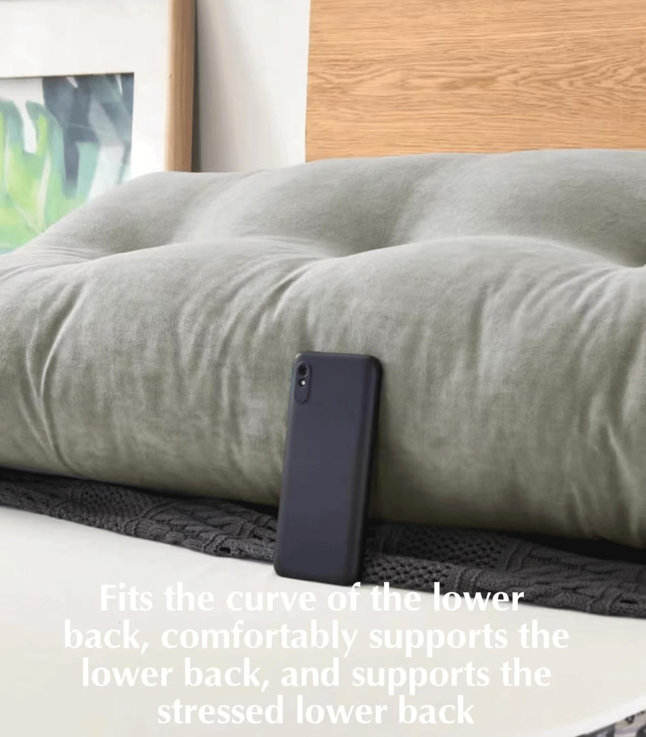 Headboard Large Bolster Pillow Reading Pillows for Sitting in Bed Adult, Triangular Cushion Backrest Lumbar Back Support Upholstered Pillow(Size:100x50x20cm,Color:Yellow)