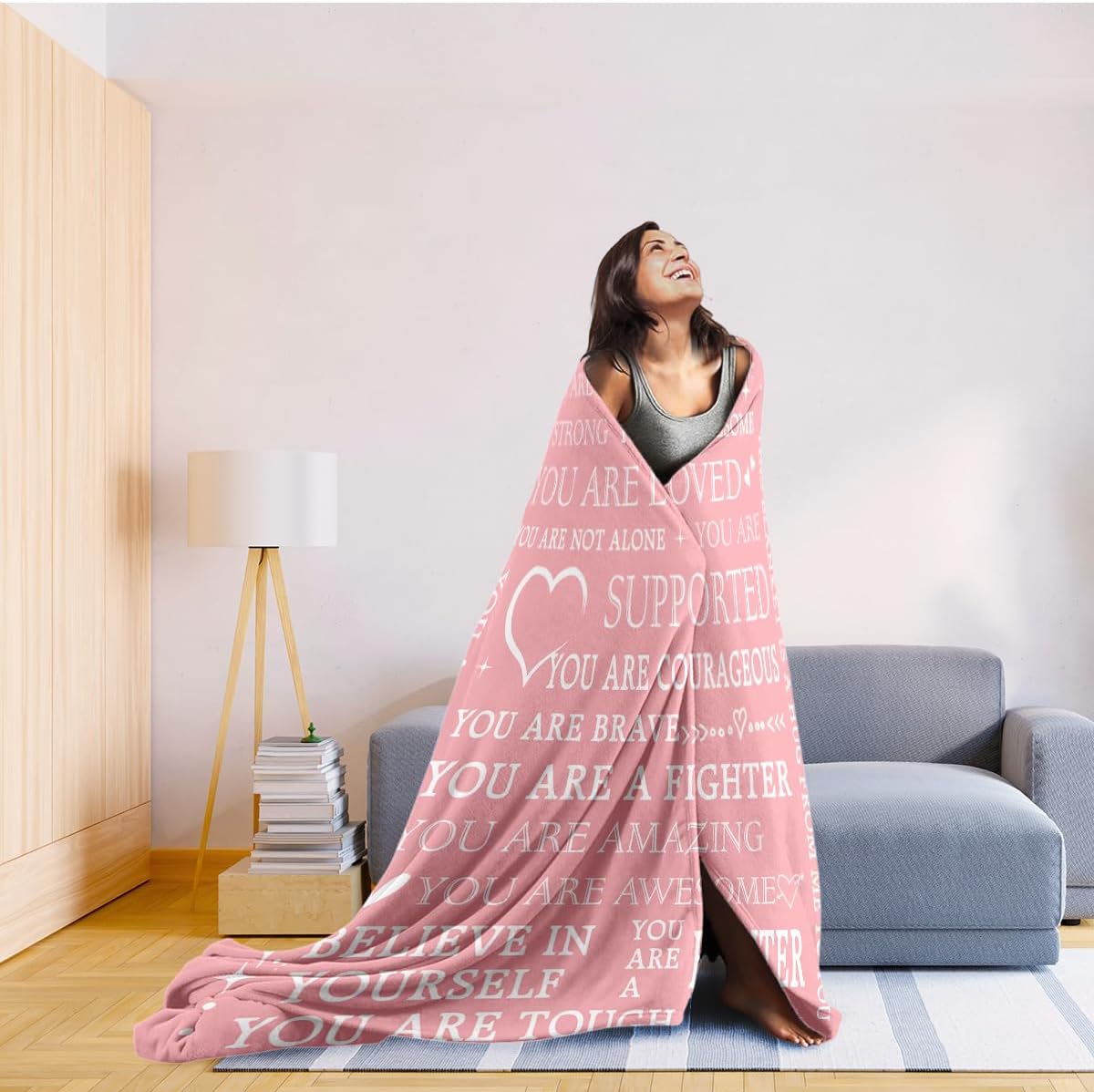 Get Well Soon Gifts for Women, Get Well Blanket, Inspirational Gifts Blanket, Get Well Soon Gifts for Women, Thinking of You Gifts Gift for Her Friend Sister Coworker, 50x60 Inches
