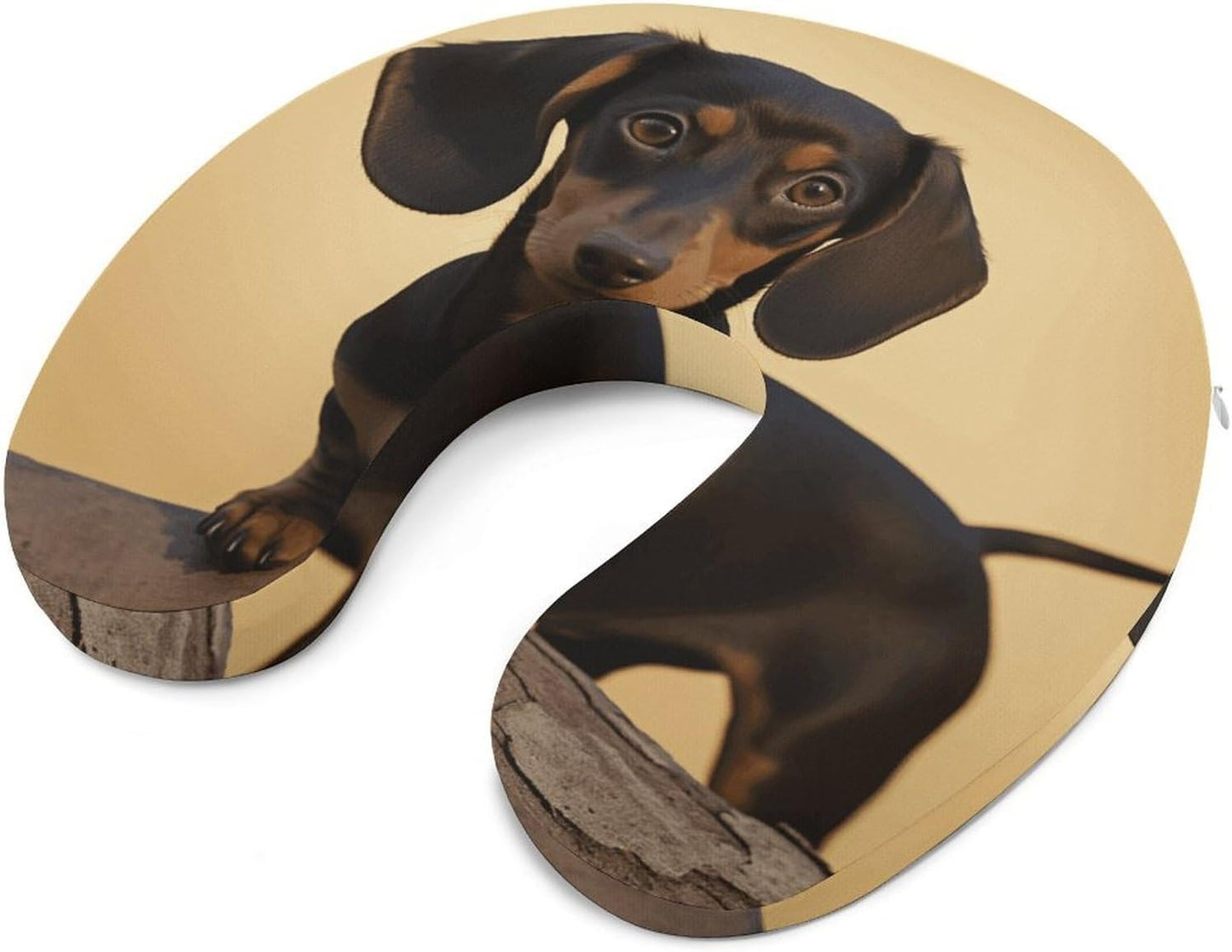 A Cute Dachshund Neck Pillow Memory Foam U Shaped Pillows Portable Pillows for Shoulder Travel Head Support Pillow with Concealed Zipper for Airplane Car Home Office