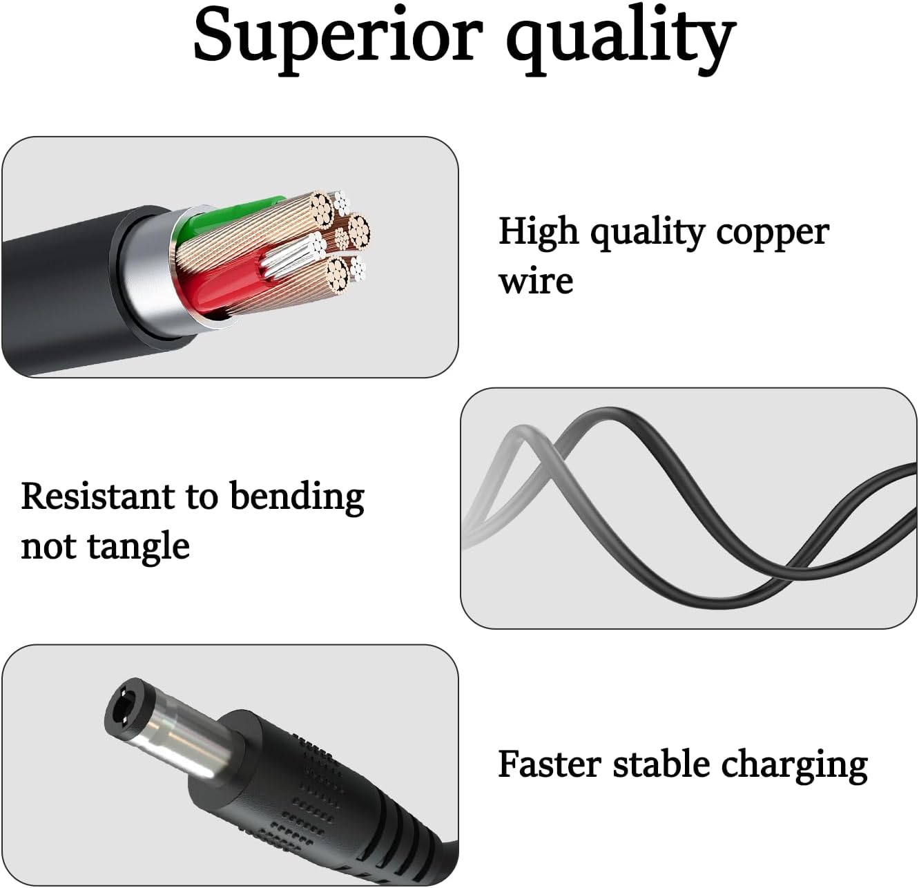 12V Portable DVD Player Adapter Charger - Universal Compatible with Sunpin, Sylvania, Phillips, Craig, Cooau, DBPower, YOTON, ieGeek, Synergy, Winnie, Ematic Portable DVD Players