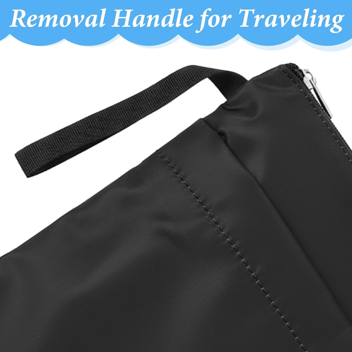 Book Sleeves with Zipper,Book Pouch Travel Books Cover Case for Paperbacks & Hardcover Books Lovers Mother's Day Gifts (Black,1 PCS)