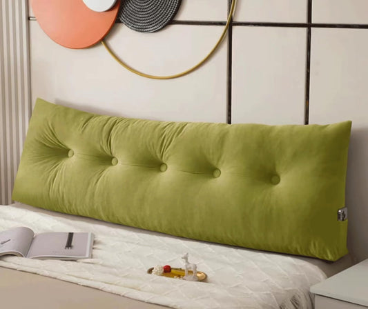 Headboard Pillow Triangular Reading Wedge Pillow Recliner Backrest Cushion Triangular Headboard Cushion Waist Positioning Upholstery Backrest Pillow For Sitting In Bed(Size:190X40cm,Color:Fresh green)
