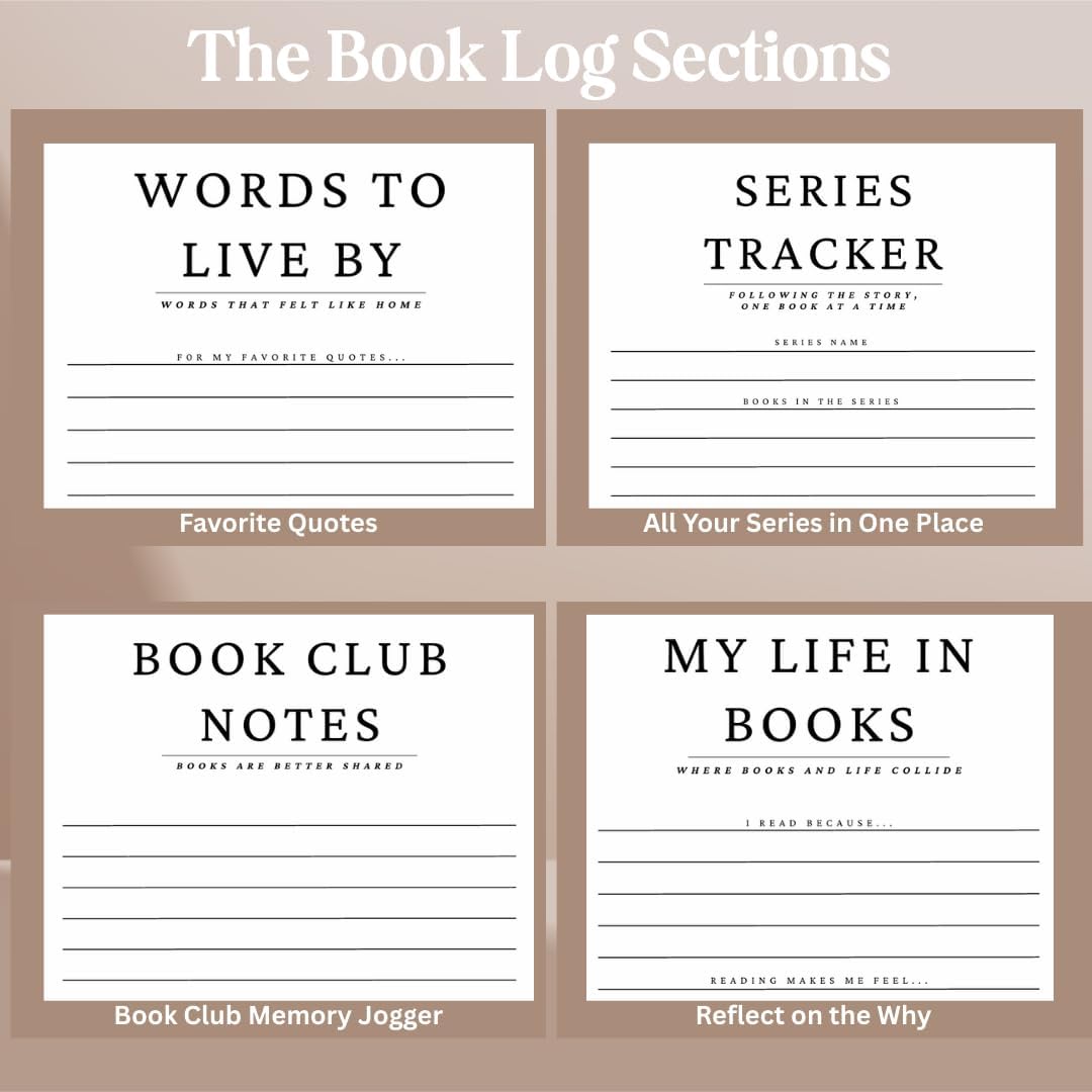 Reading Journal & Book Log – 120 Reviews Hardcover Reading Journal by Curation Station, Reading Tracker, TBR List, Club Notes for Book Lovers