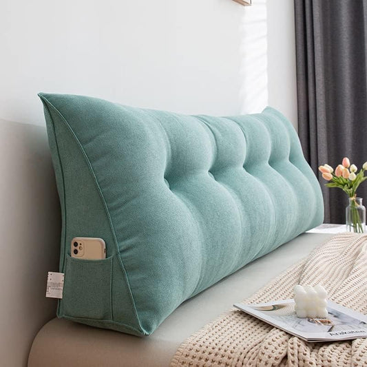 Konsilsa Headboard Pillow Cushion, Wedge pad Back Support Pillow Soft Reading Pillow Triangle Back Cushion Pillow (Color : A, Size : 80x50x20cm(31x20x8inch))