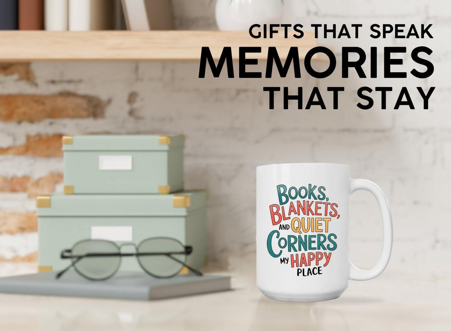 Book Lovers Coffee Mug 15oz White -Blankets Corners - Gift for Book Club Bookworm Bookish Reading Nerdy Avid Readers Women
