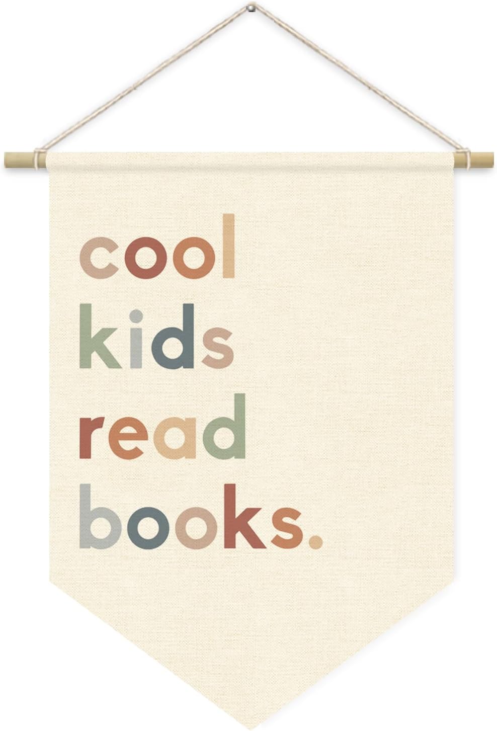 Cool Kids Read Books Wall Hanging Banner, Boho Classroom Decor Read Corner Pennant Flag Wall Decor, Book Lover Gift, Playroom Reading Book