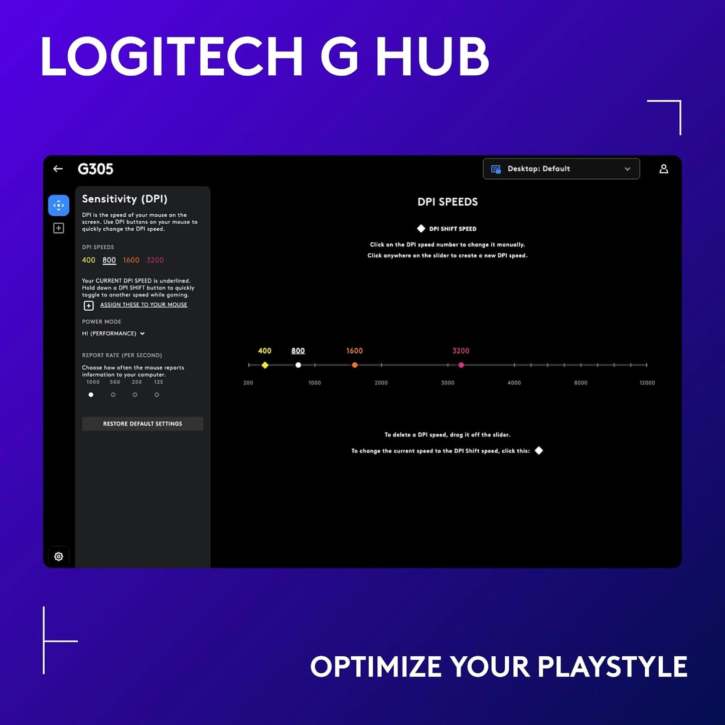 Logitech G305 Lightspeed Wireless Gaming Mouse, Hero Sensor, 12,000 DPI, Lightweight, 6 Programmable Buttons, 250h Battery, On-Board Memory, Compatible with PC, Mac - Lilac