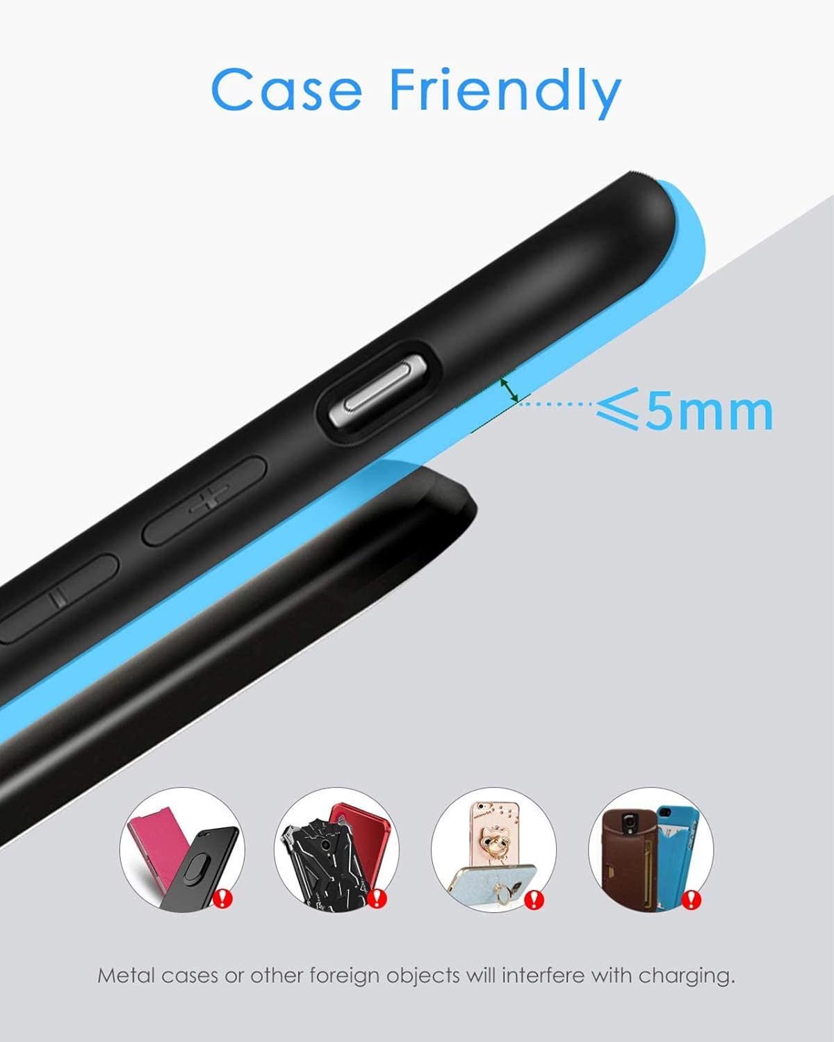 NANAMI Fast Wireless Charger, 10W Max Wireless Charging Stand with PD20W Adapter Charger Compatible for iPhone 17/17 Air/17 Pro/17 Pro Max/16/15/14/13/12,Samsung Galaxy S26/S25/S24/S23/S22/S21/Note 20