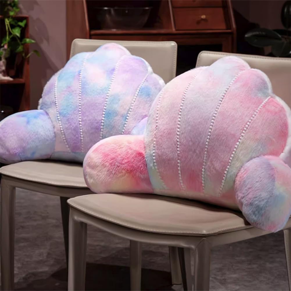 Cute Bed Backrest Pillow with Arms Soft Plush Chair Lumbar Pillow Sofa Rest Reading Pillow Office Chair Back Pillow (Pink, 70×55CM/27.56"×21.56"(for Bed))