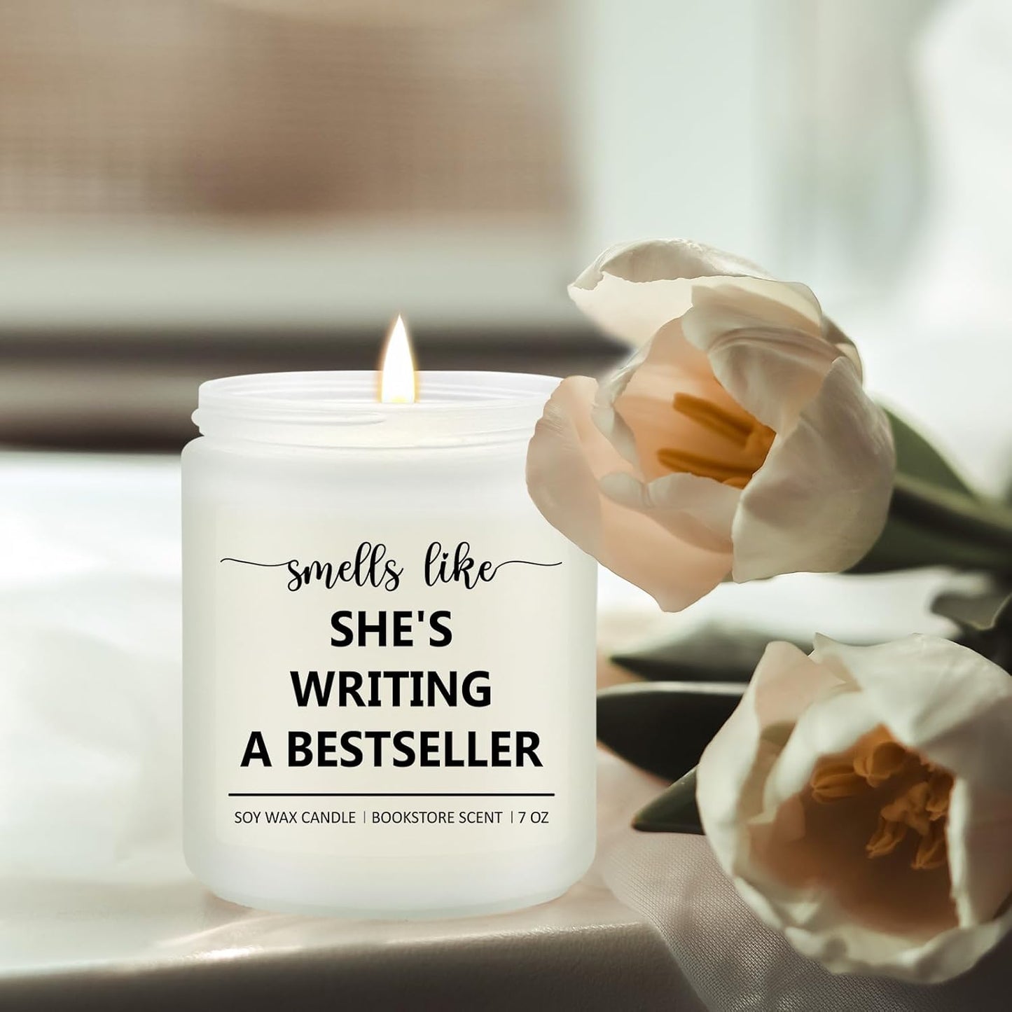 Candle, Writing Writer Gifts for Women - Funny Gifts for Book Novelist Screenwriter, Aspiring Literature Literary Presents for Author Poet - Lavender Scented Candles