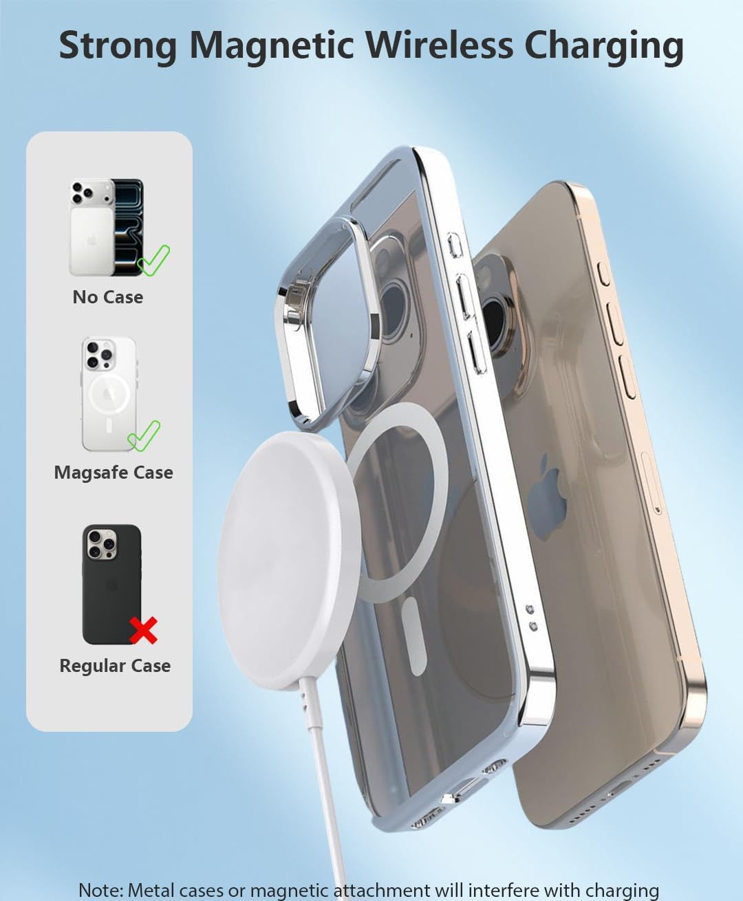 Magnetic Wireless Charger [Apple MFi Certified], 3.3FT 15W Fast Apple Mag-Safe Charger Pad with USB C Fast Charging Block Compatible with iPhone 17/Air/Pro/Pro Max/16/15/14/13/Plus/Pro/Pro Max,AirPods
