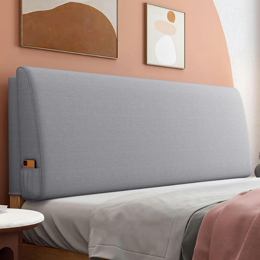 AMNOOL Bed Backrest Headboard Cushion Large Wall Pillow Lumbar Support Pillow Daybed Bench Bolster Removable Cover Support for Watching TV, Gaming