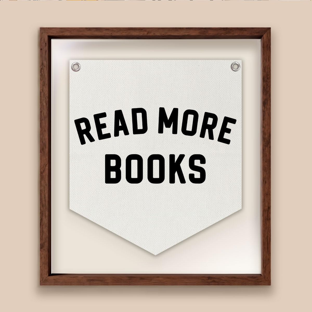 Lacama Reading Corner Decor for Classroom，Read More Books Linen Banner,Read Sign Wall Hanging Banner Pennant Flag Decor for Homeschool Nursery Playroom Toddler Nursery Decor College Dorm Room,12.4x14 in