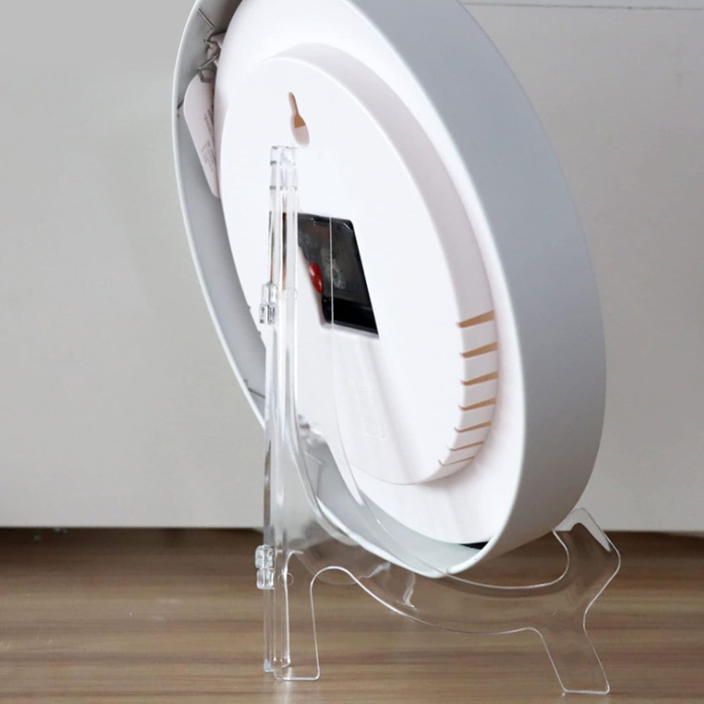 Clear Acrylic Display Stand, Round Clock Stand Acrylic Easel Stand for Picture Decorative Plate Book Photo Easel Flat Plates