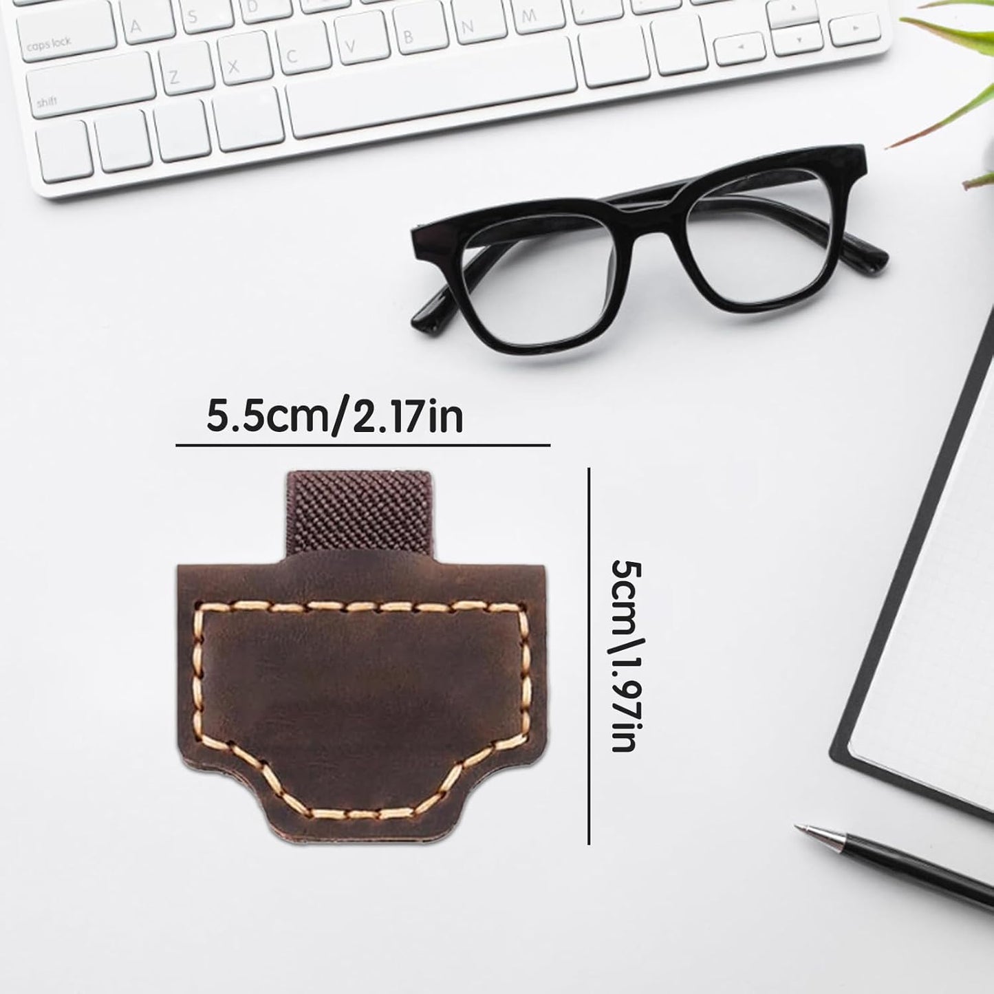 Bygone Mark Bookmark with Pen Holder, Personalized Leather Magnetic Bookmark,Magnetic Bookmarks for Reading Women Book Lovers Travelers Notebook Journal Covers(Blackish Green, 1)