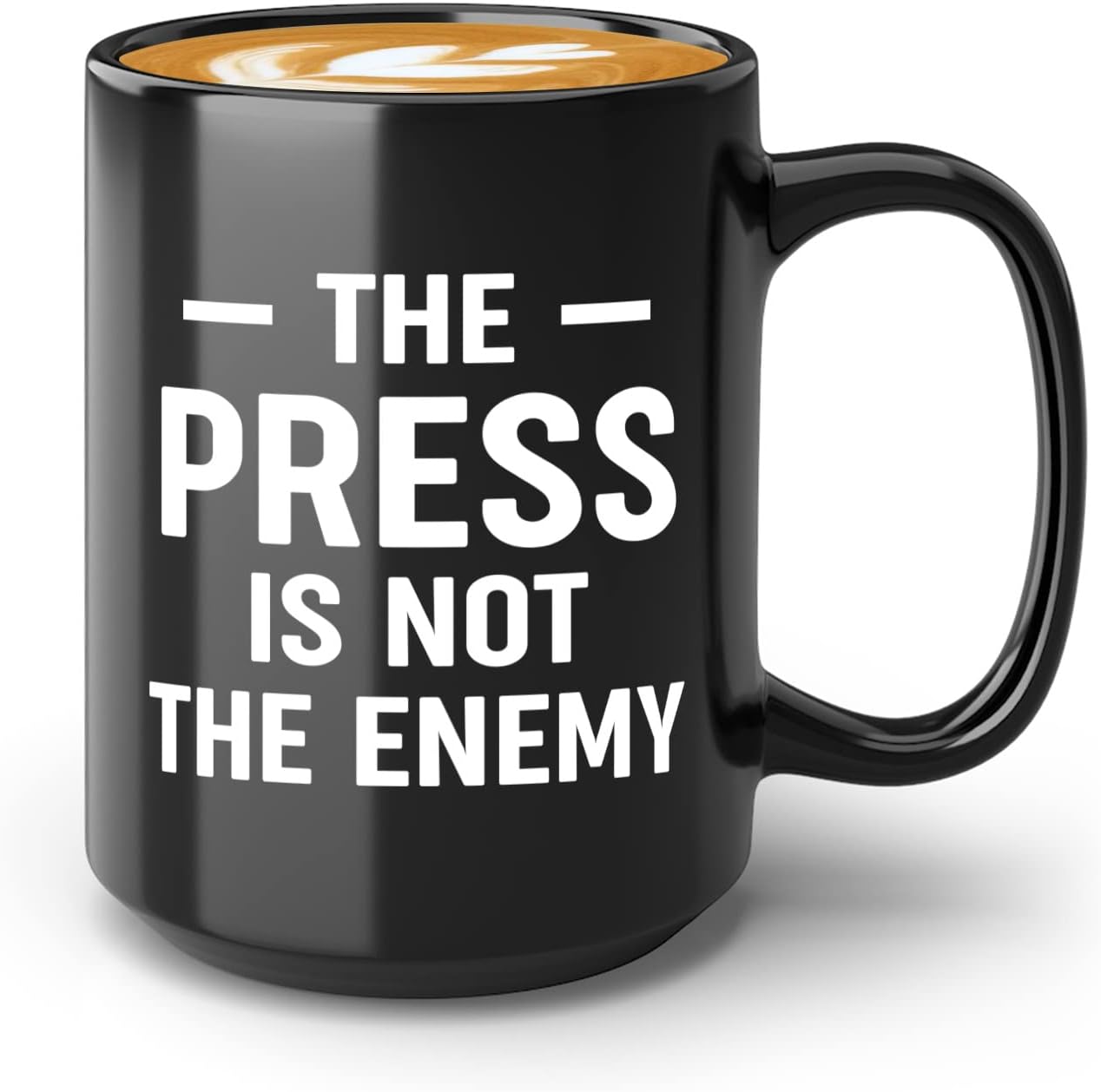 Journalist Coffee Mug 15oz Black -Not the Enemy - Reading Lover Book Club Gift Author Appreciation Writer Journalism Novelist Scriptwriter