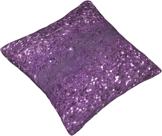 All-Season Square Pillow Covers 18"X18", Sequin Pattern, Decorative Throw Pillow Covers for Sofa Bed Couch, Hidden Zipper Cushion Cover, Square Lumbar & Accent Pillowcases for Home Decor