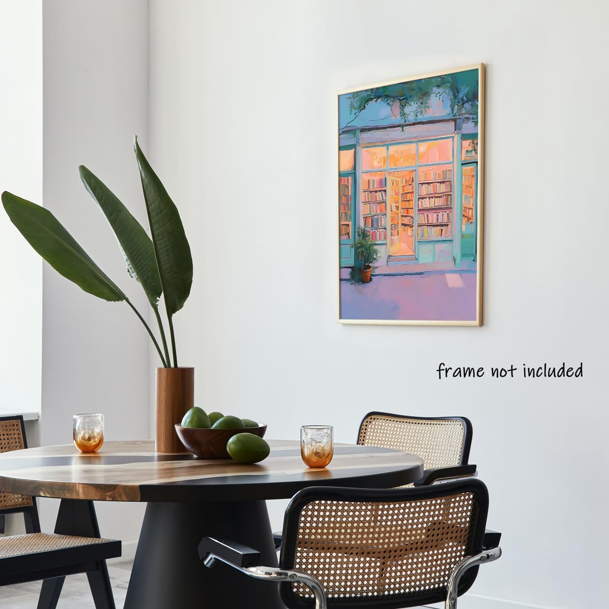 Medpol Boho Reading Nook Wall Art Minimalism Literary Wall Decor Book Lover Gift Vintage Literary Print Cozy Bookstore Canvas Art Poster for Living Room Study Decor Aesthetics Unframed8x12inch