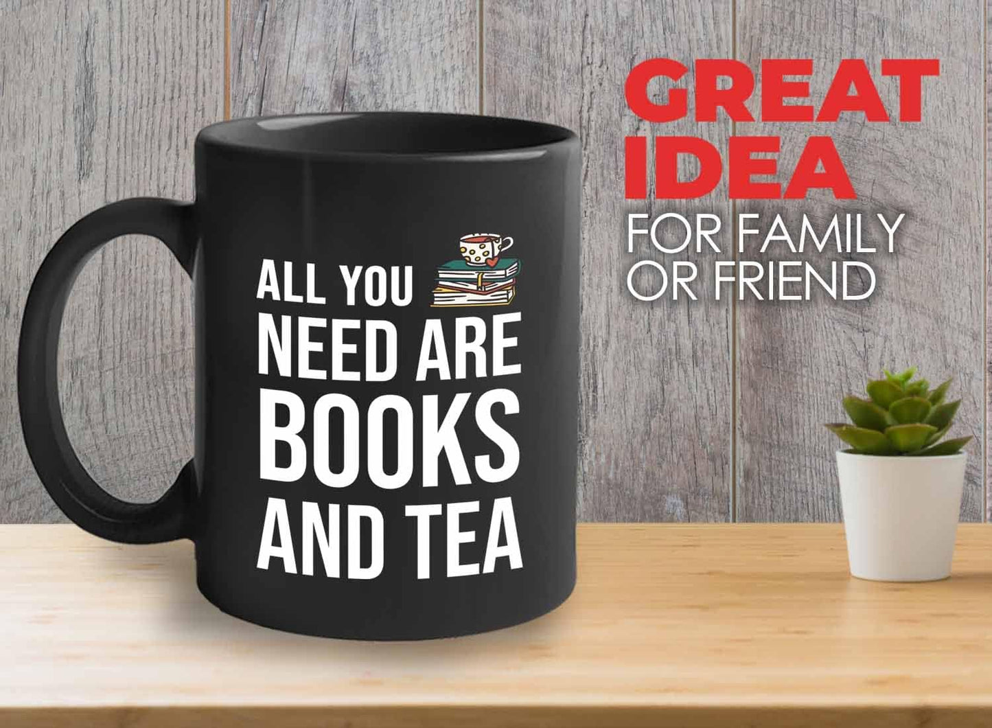 Bubble Hugs Writer Coffee Mug 11oz Black - All you need are books and tea - Reading Book Lover for Bookworm Bibliophile Librarians Author Readers Bookish