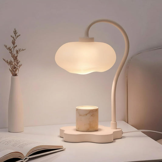 Glooglitte Cloud Candle Warmer Lamp with Timer Dimmer Mother's Day Cute Warming Lamp Adjustable Wax Melt Light Bedside Table Scented Wax Light for Bedroom House Living Room Birthday Gift for Women