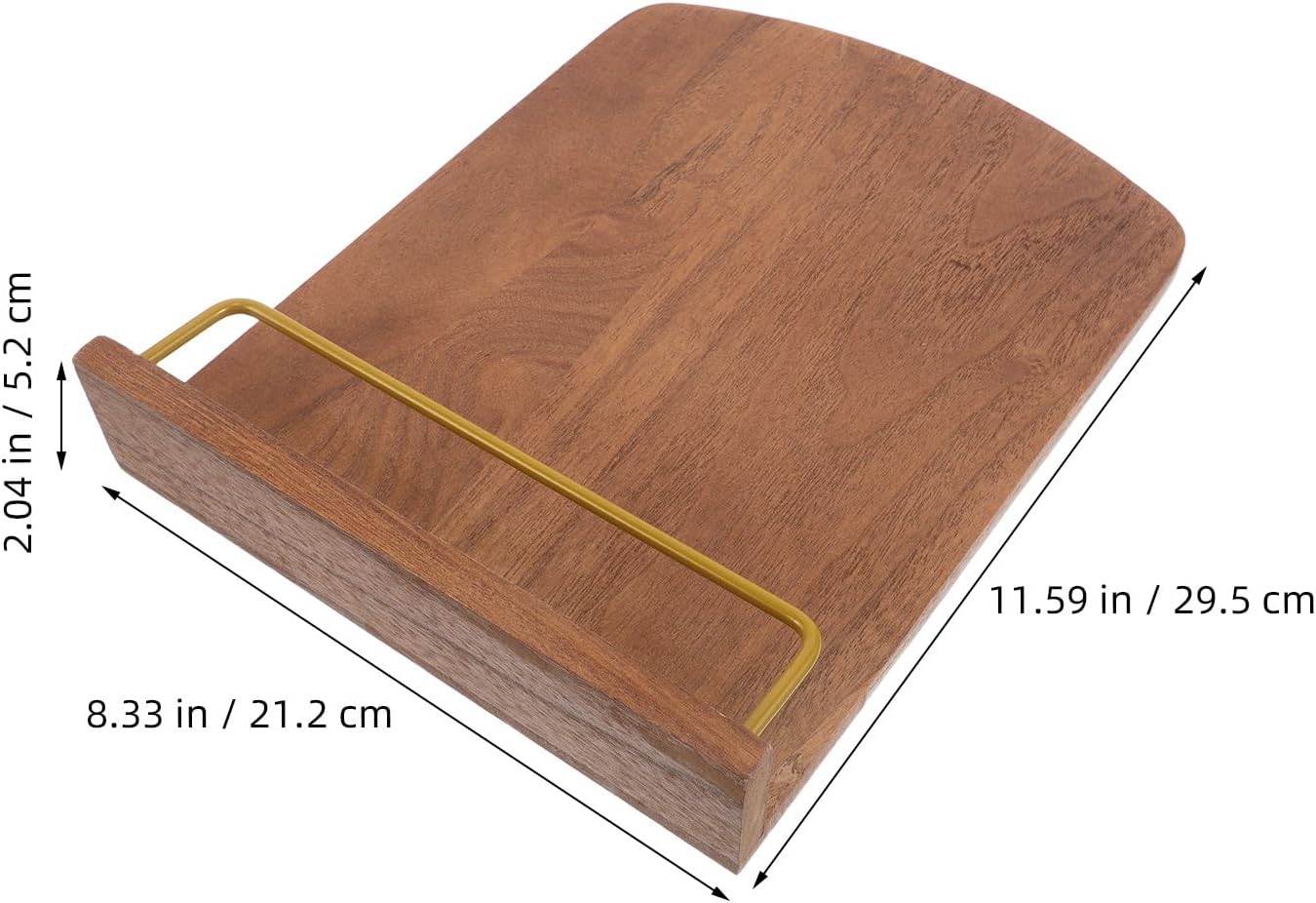 Recipe Book Holder for Kitchen Counter - Farmhouse Wooden Cookbook Stand - Adjustable Pad Tablet Book Holder Stand Rustic Decoration