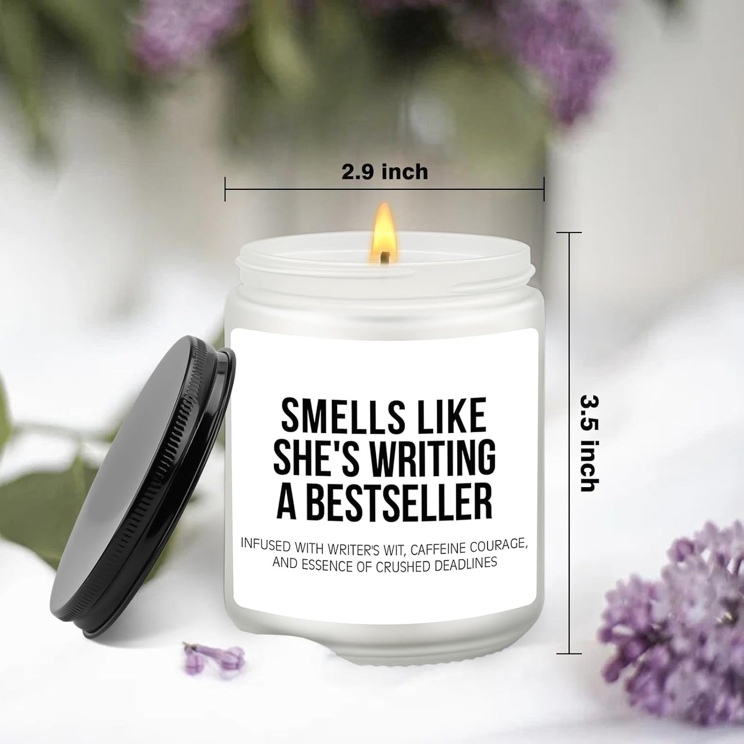 Gifts for Writers, Authors, Book Lovers: 'Smells Like She's Writing a Bestseller' Scented Soy Candle