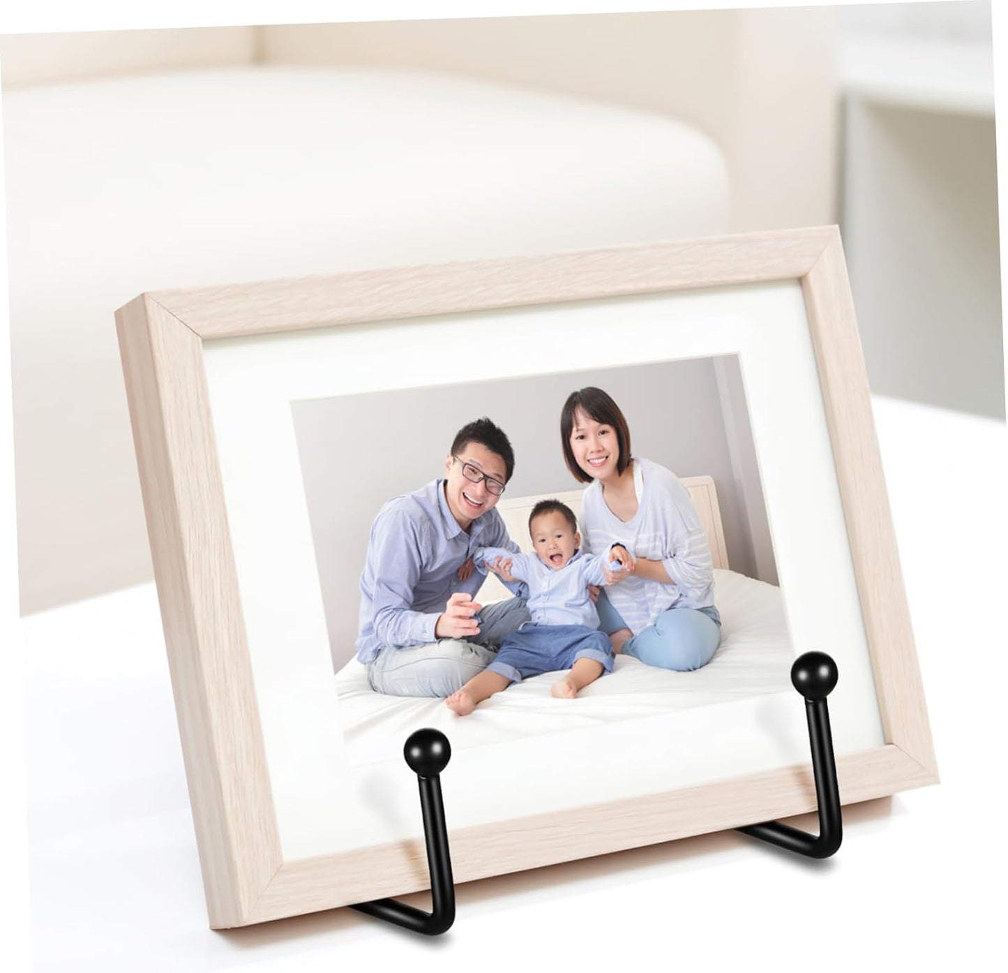 PRETYZOOM 4 Pcs Metal Plate Holder Display Stands for Dishes Photos Frames Books Sturdy Easel Design for Home Cafe Office Exhibition Use Matte Finish for Showcasing Decor