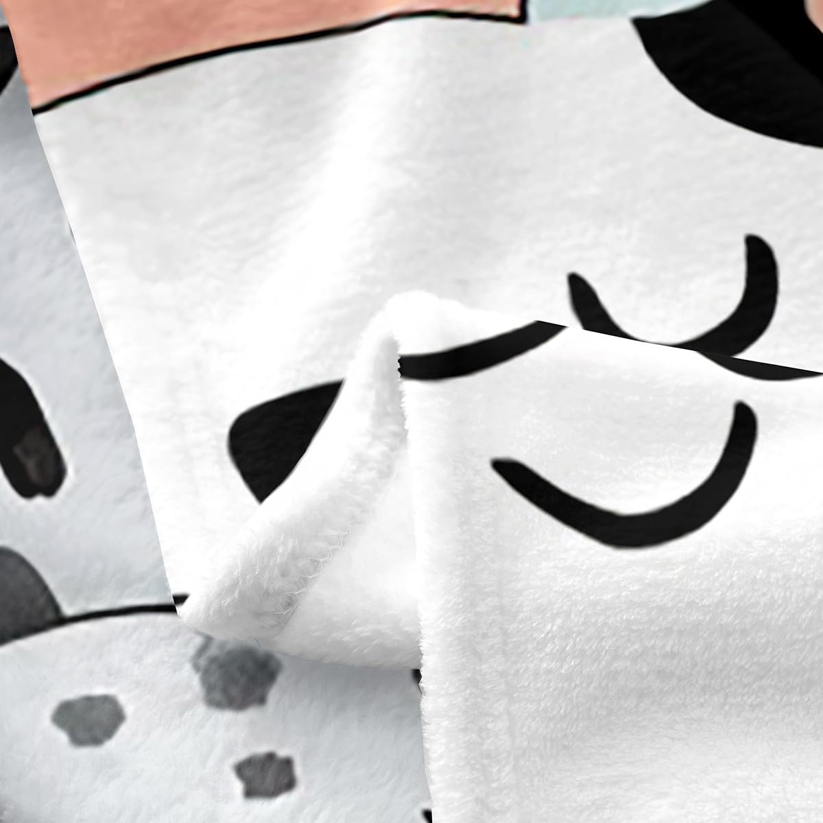 Feelyou Cute Cat Plush Throw Blanket Twin 60"x80" Kids Cats Print Flannel Fleece Blanket Boys Girls Teens Cute Kitten All Season for Bed Cartoon Animal Cat Lover's Gift