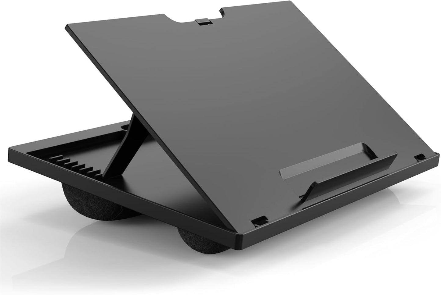 Adjustable Laptop Desk with 8 Angles - Cushioned Lap Desk for 15.6 Inch Laptops, Portable with Handle for Home & Office