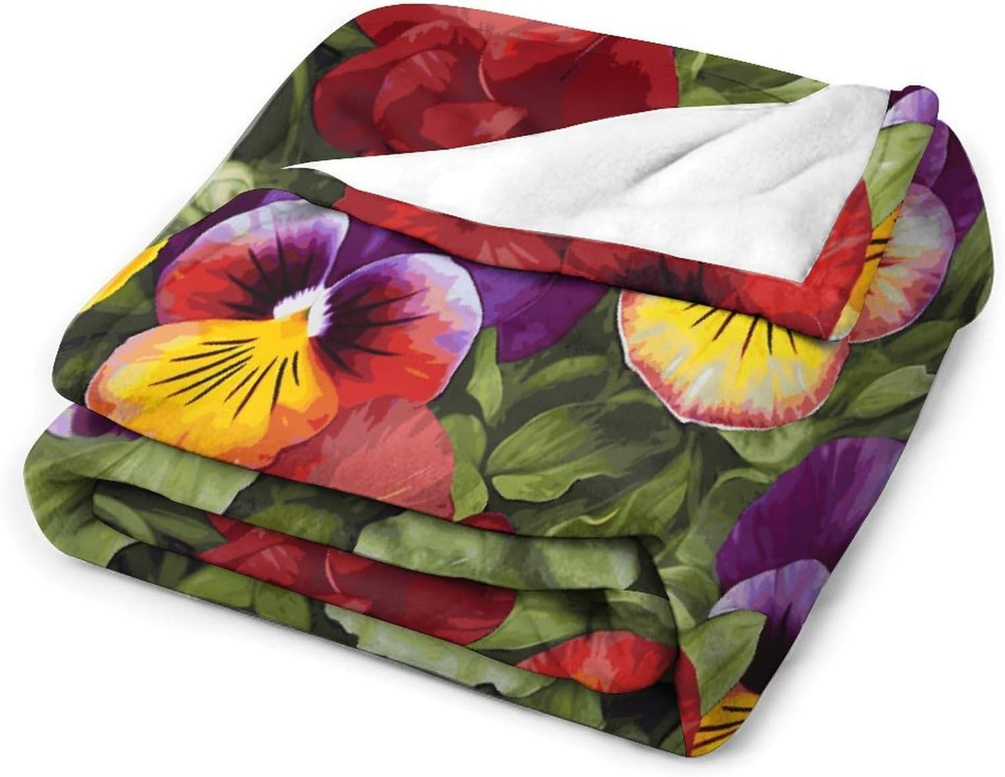 Pansy Perfection Blanket Super Soft Lightweight Throw Blanket Cute Cozy Warm Bed Blanket Decorative Fuzzy Blanket All-Season Home Decor Gift for Sofa Couch Living Room 60"*80"（150 * 200cm）