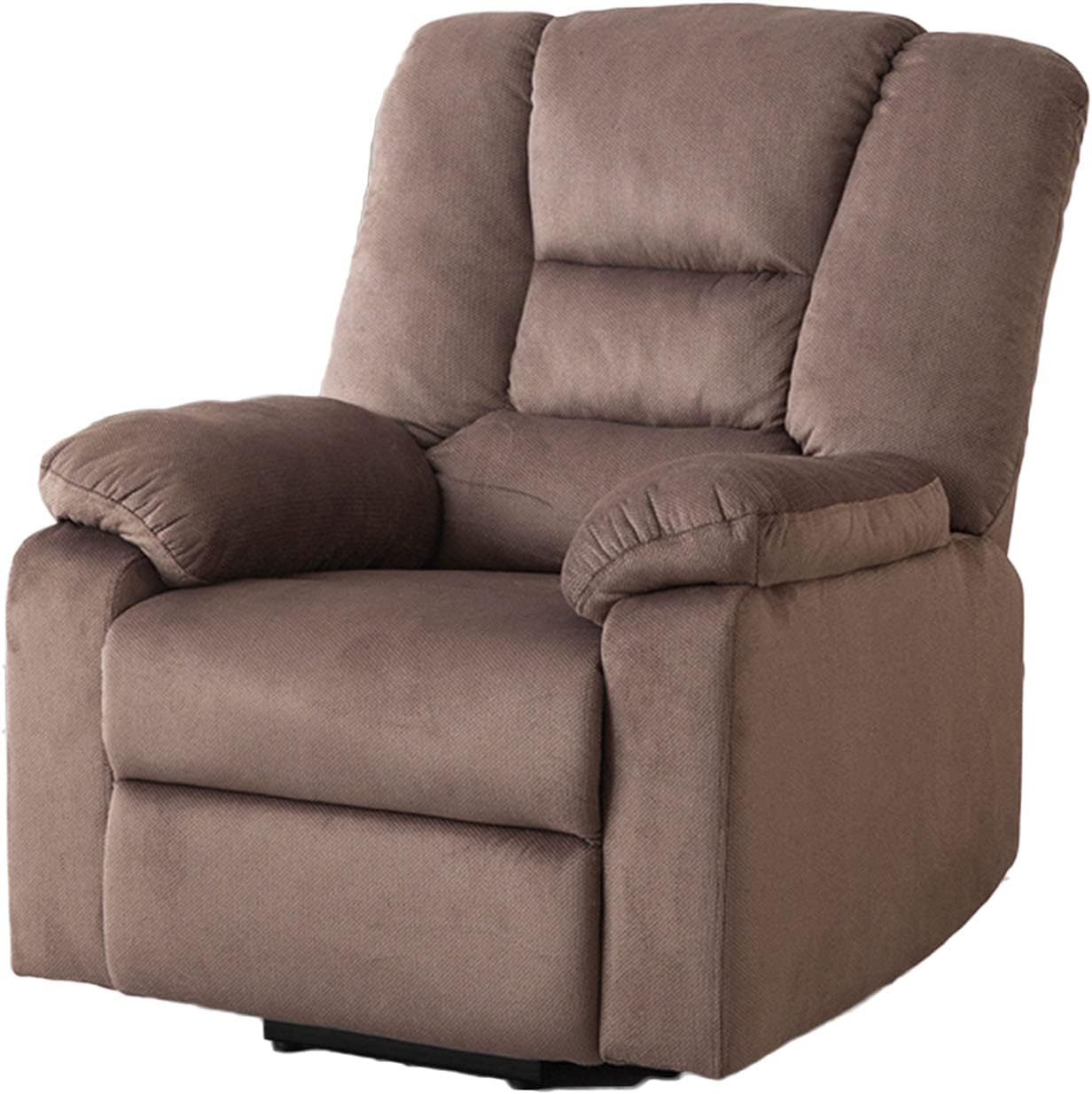 Power Lift Recliner Chair for Elderly - Fabric Sofa Living Room Chair Single Reading Chair with Side Pocket Ergonomic Lounge Chair with Remote Control Home Theater Seat