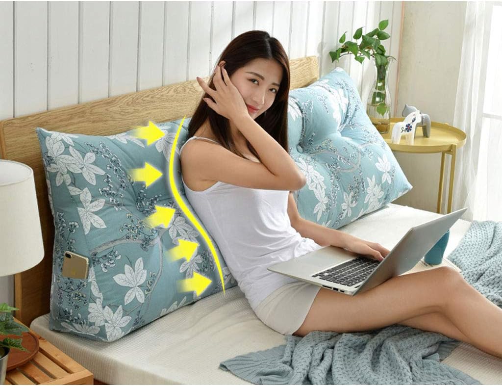 Coffee Table LQ Headboard Bedside Sofa Cushion Back Reading Backrest Cushion Soft Double Bed Waist Pad Pillow (Size : 120cm-4 Buckle) ()