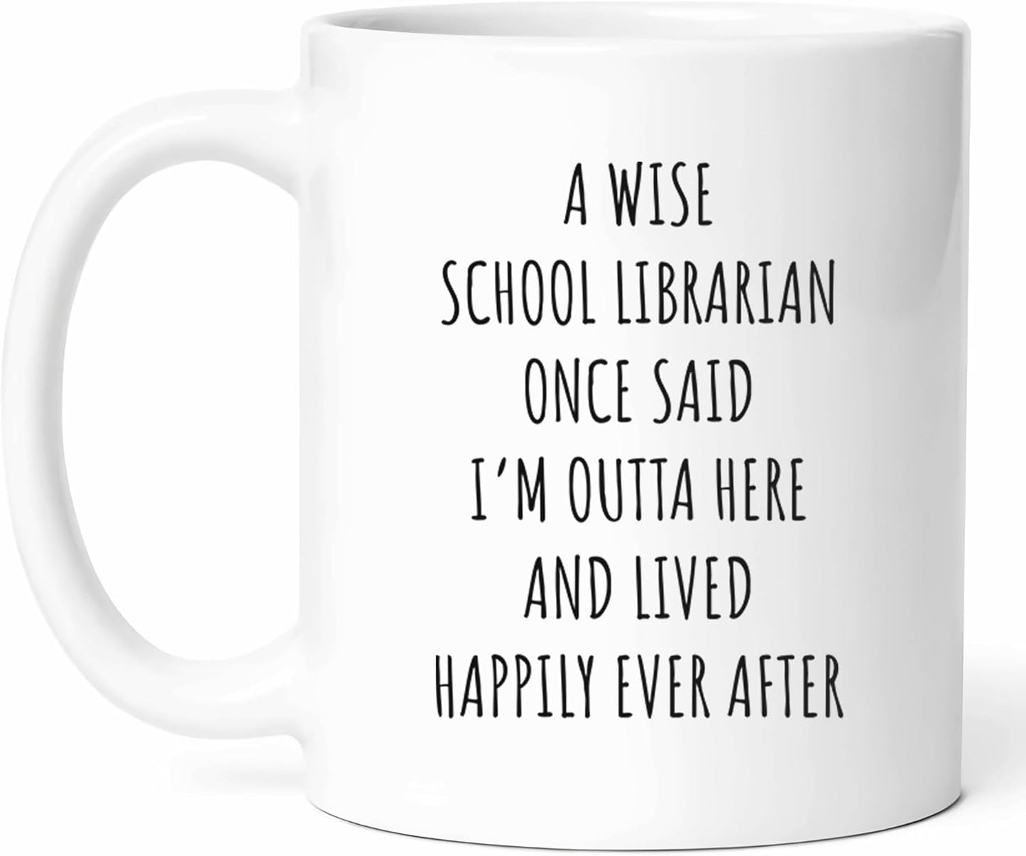 Best Retirement School Librarian Mug - Educational Coffee Cup - Book Lover Funny Gift From Colleagues - Library Enthusiast Tea Mugs - Reading Advocate Cups - 11 Oz Ceramic Gifts For Retired Teachers