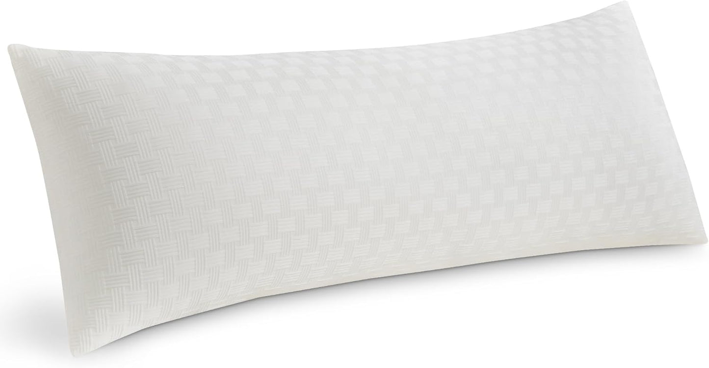Leeden Full Body Pillow for Adults, Soft and Fluffy Long Pillow Insert, Breathable Pillow for Side Sleepers and Bed Support，20x54 Ivory White
