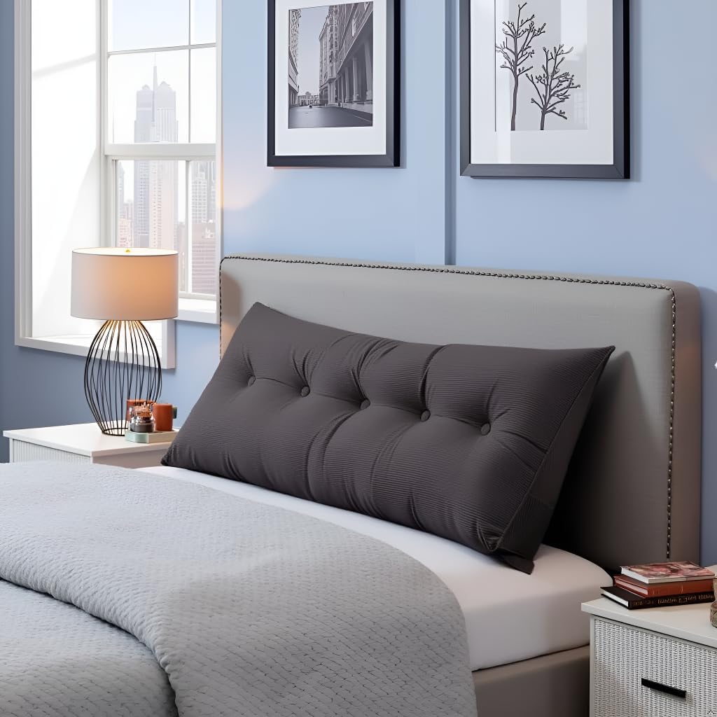 Reading Pillows in Bed Headboard Pillow Large, Wedge Headboard Twin XL, Wedge Headboard Backrest Pillows for Sitting Up Rest Triangle Bolster Cushion Daybed for Dorm (Pink, 40.7x15.7 inch)