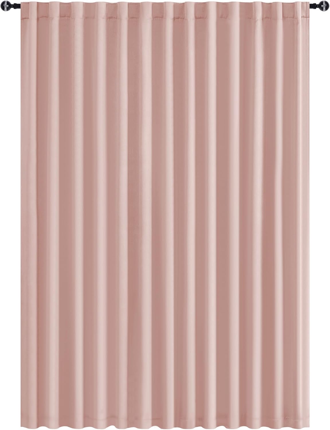 Hiasan Patio Sliding Room Divider Door Curtains - Extra Wide Privacy Room Thermal Insulated Blackout Curtain with Back Tab & Rod Pocket for Bedroom Partition(100 x 108 Inches, Blush Pink)