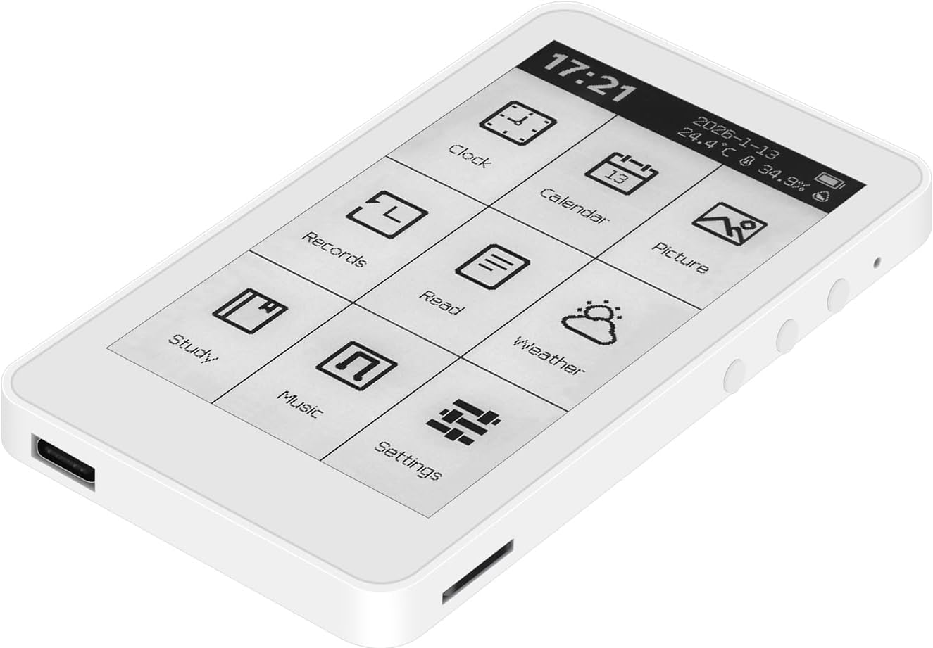 M3 Portable E-Book Reader 3.7 Inch Ink Touch Screen, 10-Level Adjustable Backlight, Lightweight Reading Device