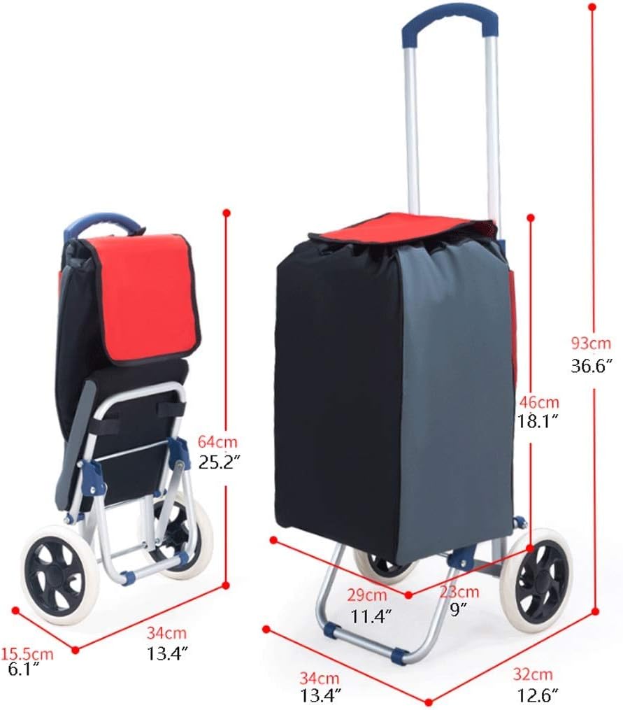 Foldiportable Trolley Outdoor Aluminum Alloy Grocery Cart for Shopping, Picnic, Travelligrocery Cart