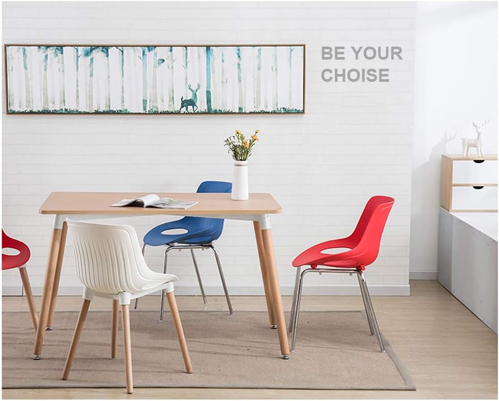 Comfortable Chair Mid-Century Modern Kitchen and Dining Room Chair with Natural Wood Legs, Ergonomically designed comfort curve, for Living Room/Cafe/Lounge /Study Room/Dining Room/Pub Leisure Chair