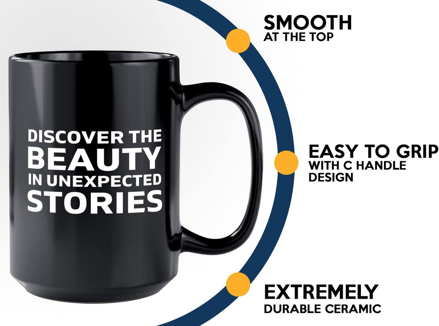 Journalist Coffee Mug 15oz Black -Discover the Beauty - Reading Lover Book Club Gift Author Appreciation Writer Journalism Novelist Scriptwriter