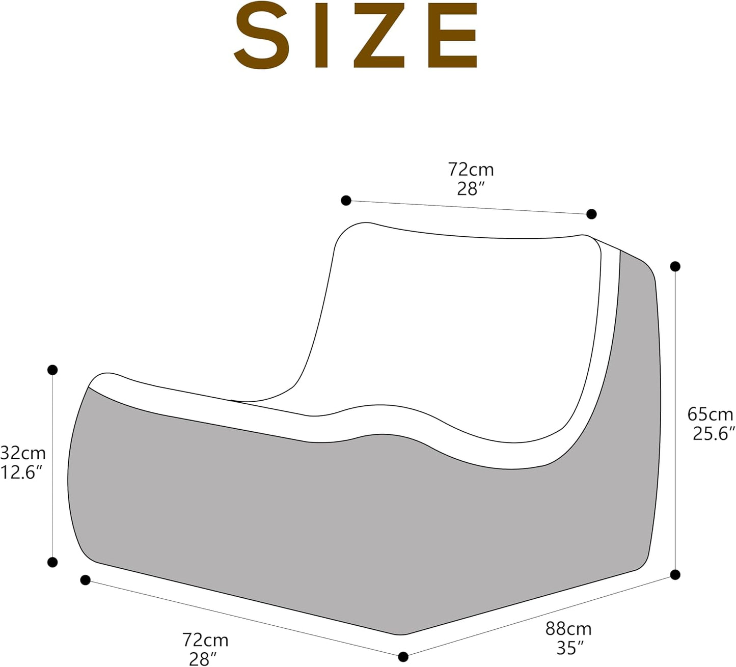 N&V Fireside Floor Sofa- Mid-Century Modern Armless Lounge Chair with Premium Soft Corduroy Fabric, Plush Foam Cushion Accent Chair for Living Room, Bedroom & Office (Light Grey)