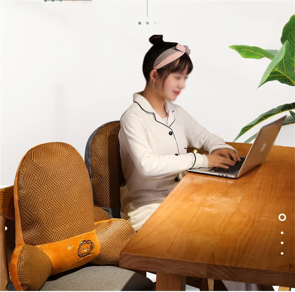 Mat Cushion Office Sedentary Lumbar Pillow Nap Back Seat(Black,50 * 60cm)