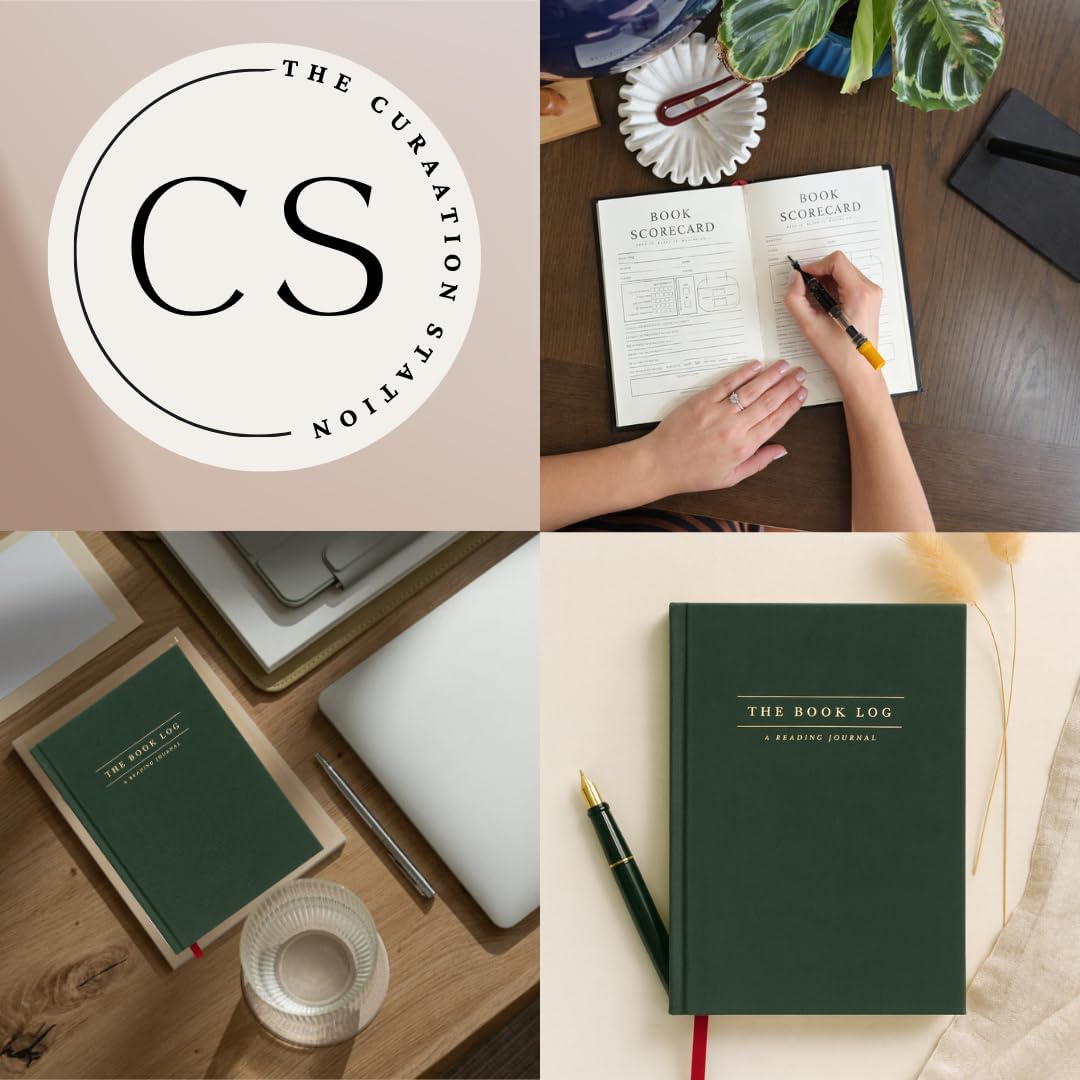 Reading Journal & Book Log – 120 Reviews Hardcover Reading Journal by Curation Station, Reading Tracker, TBR List, Club Notes for Book Lovers